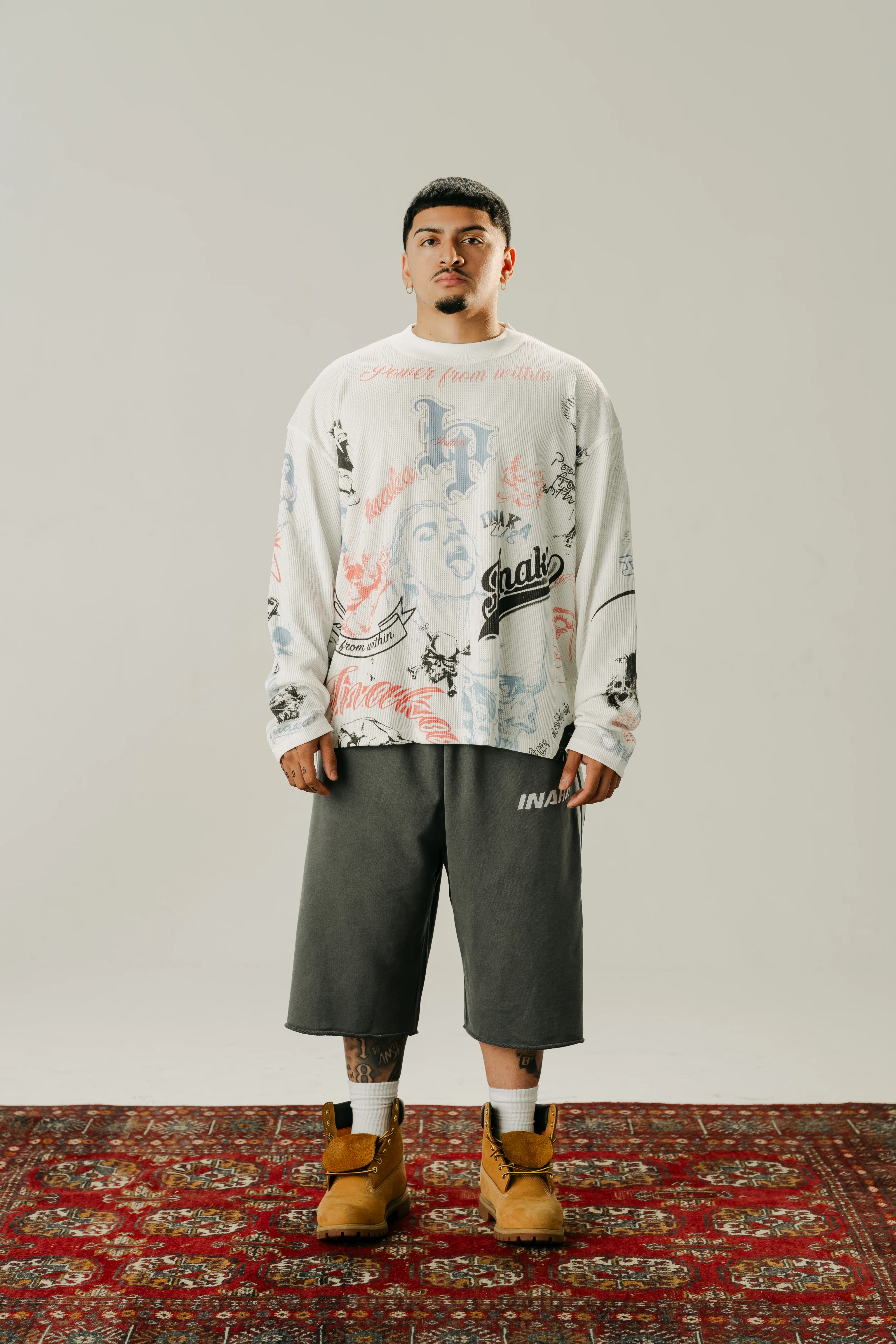 BAGGY SWEAT JORTS - GRAY - Image 2